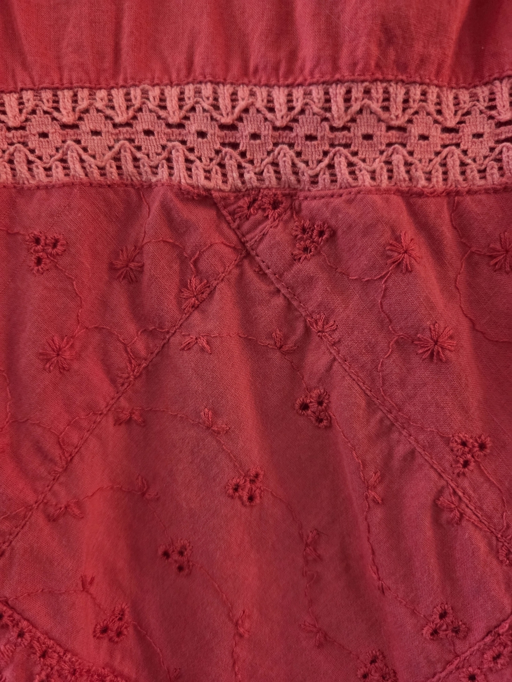 Vintage Y2K Gloria Vanderbilt Pink Eyelet Lace Camisole Top - Size XL - Picture 5 of 6